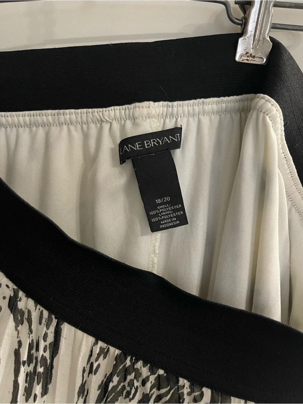 Lane Bryant Black and White Pleated Skirt